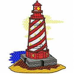 Lighthouse Embroidery Design 4